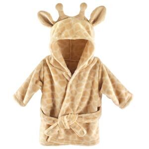 Hudson Baby Giraffe Plush Hooded Bathrobe 0-9 Months Infant Animal Robe